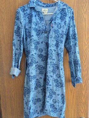 Levi's Blue Floral Denim Dress
